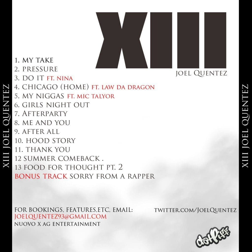 Joel Quentez XIII Tracklist