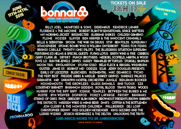 Bonnaroo 2015 Lineup Feat. Mumford & Sons, Kendrick Lamar, Childish 