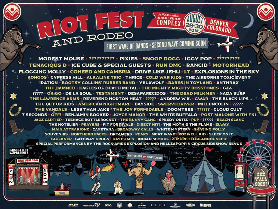 First Wave of Riot Fest 2015 Lineups Announced feat. No Doubt, Modest ...