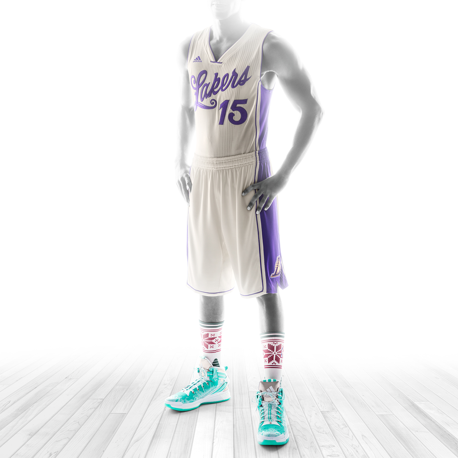 NBA Los Angeles Lakers 2015 Christmas Day Jersey #1 White/Purple Men's  Size XL