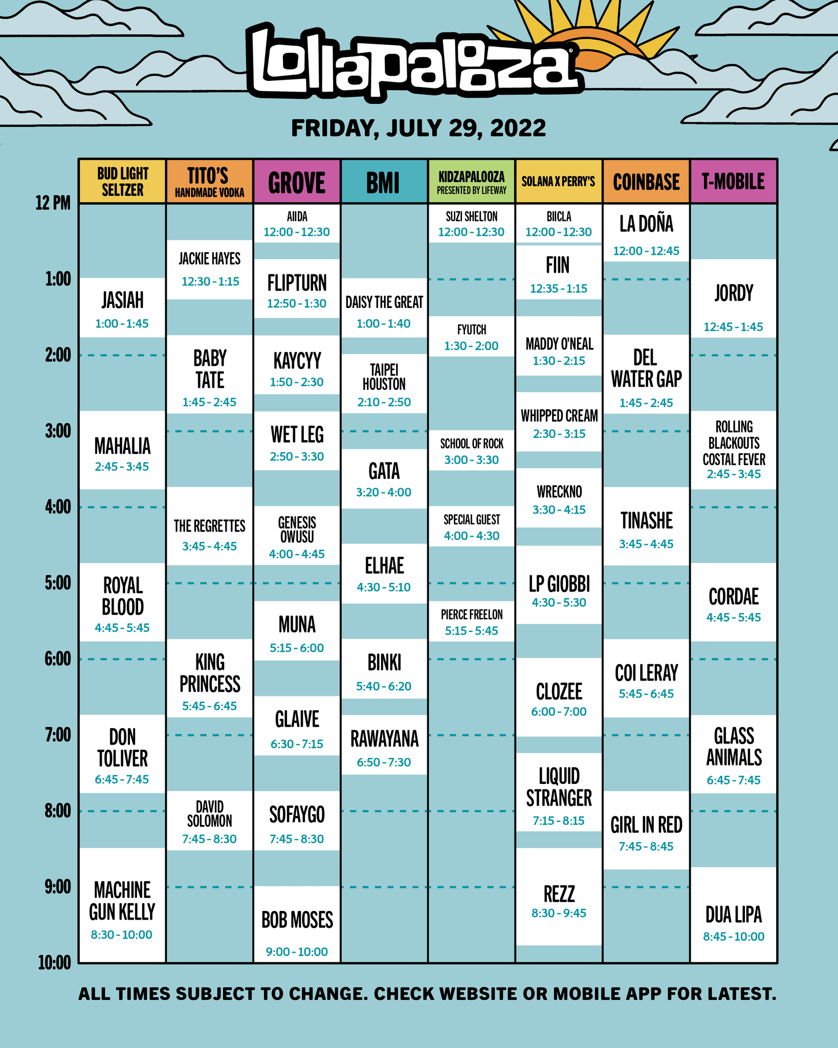 Lollapalooza 2022 Releases Daily Schedule - Pursuit Of Dopeness