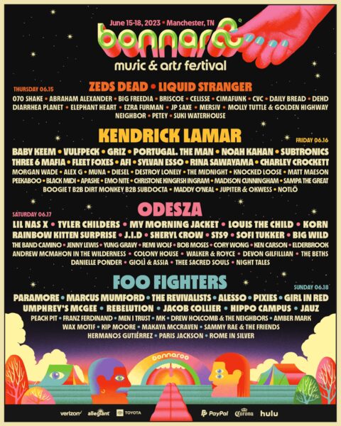 Bonnaroo 2023 Lineup feat. Kendrick Lamar, Foo Fighters, Paramore ...