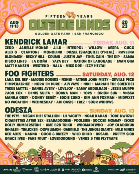 Outside Lands 2023 Announces Daily Lineups